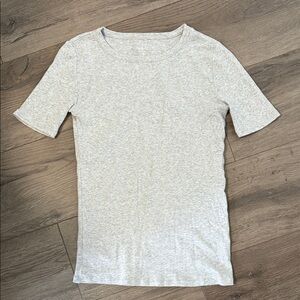 J Crew 100% Cotton Perfect Fit T-Shirt in Heather Grey